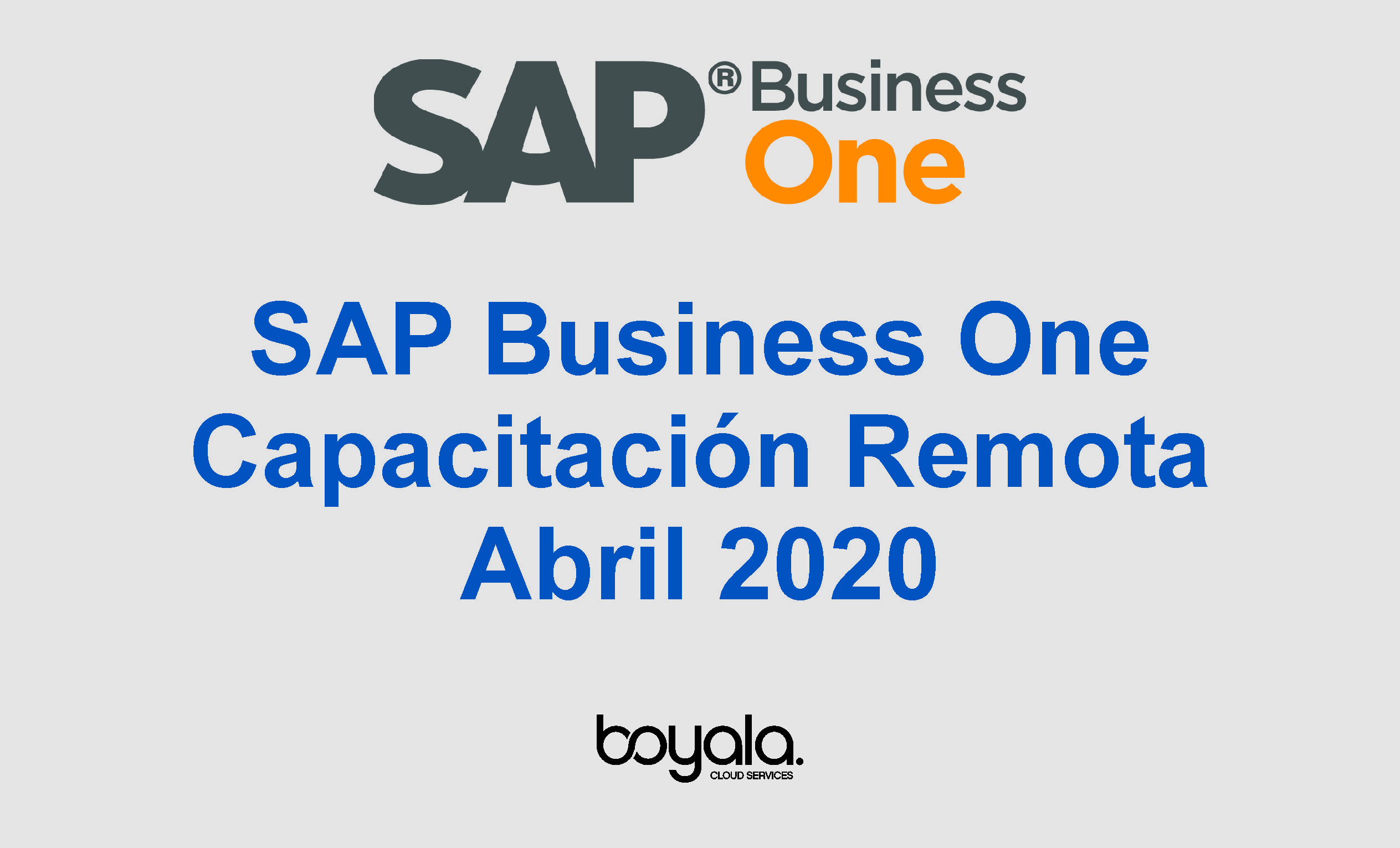 SAP Business One Abril 2020